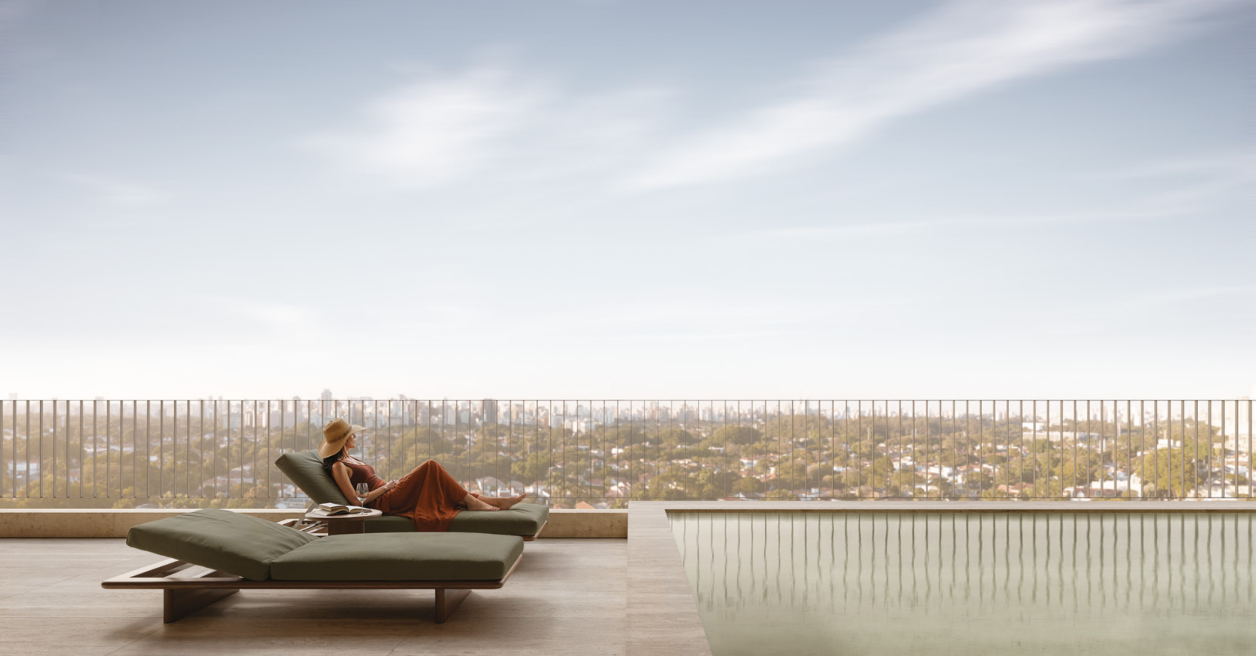 Piscina privativa do duplex Arbórea Alphagran
